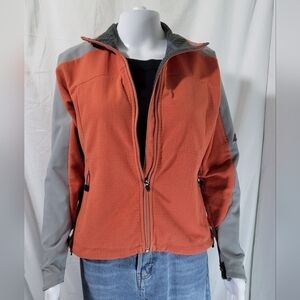 EMS Windstopper Jacket Full Zip Tangerine Gray Size Medium